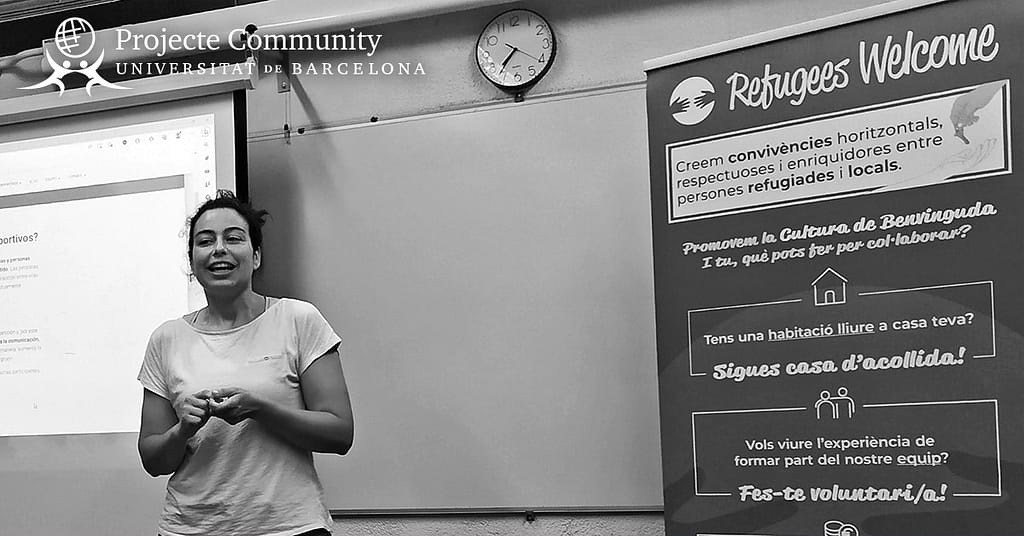 Laura Tomás, educadora social del projecte 'COMMUNITY' UB