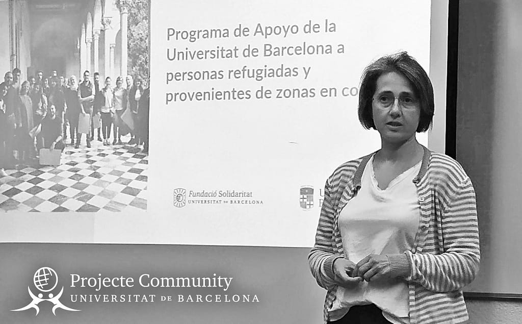 Cati Jerez, coordinator of the UB’s Support Programme for refugees and people from conflict zones.